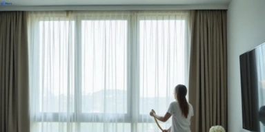 Delicate sheer drape cleaning auchenflower Matty Curtain Cleaning