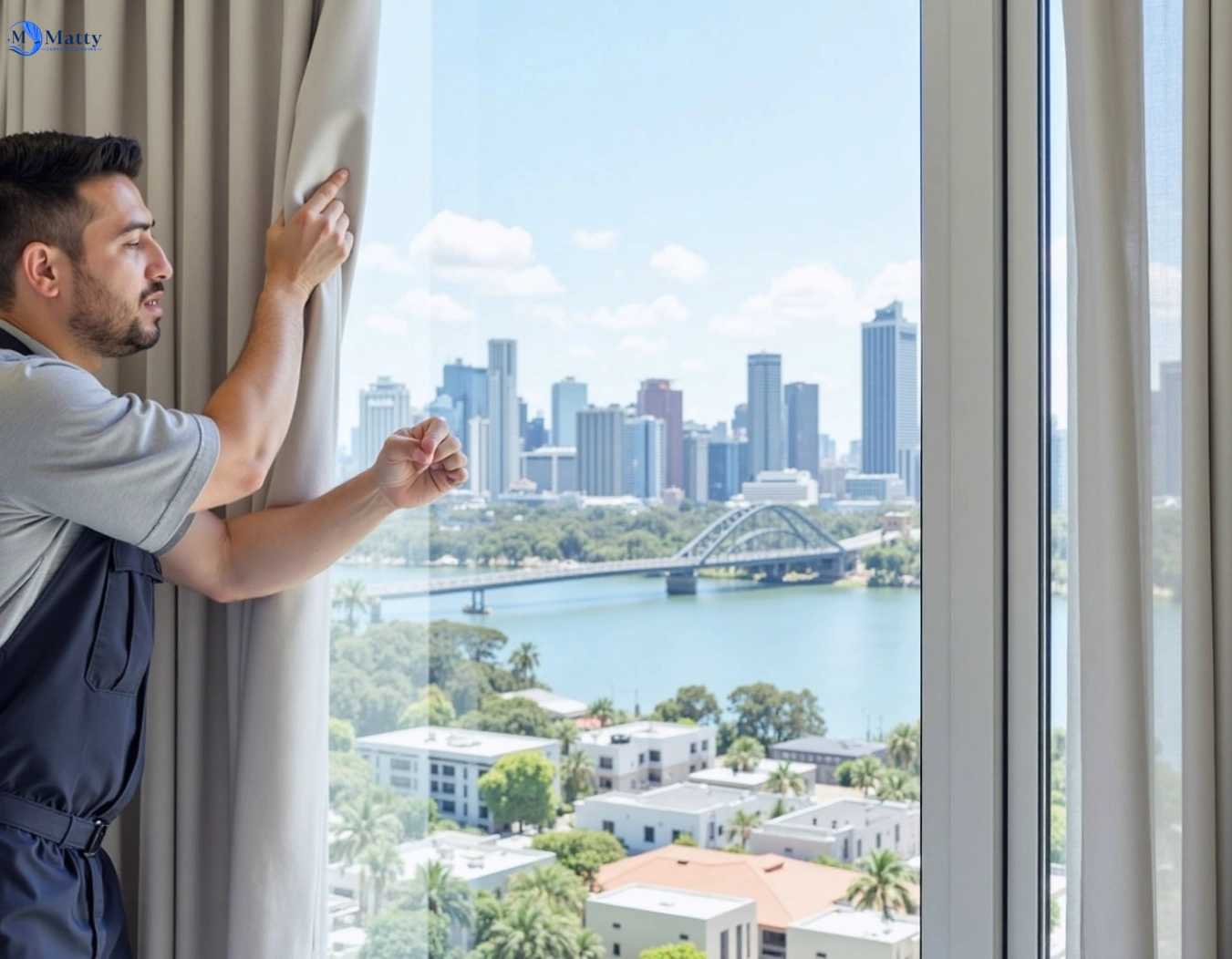 Professional curtain steam cleaning service auchenflower QLD by Matty Curtain Cleaning
